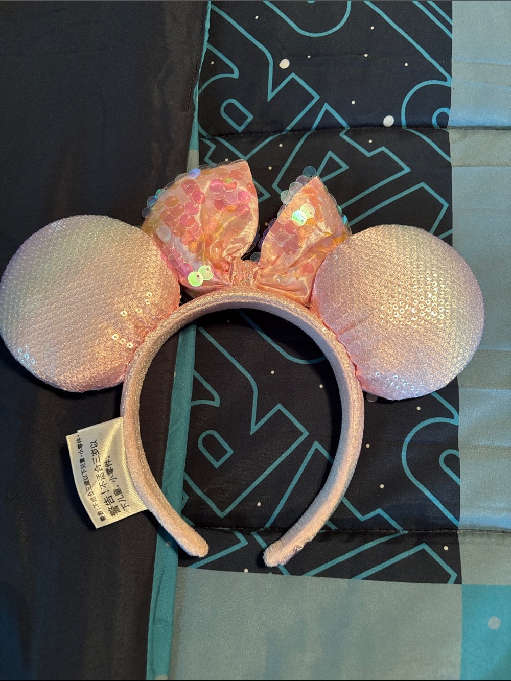Pink and blue Disney Minnie Ears headband - Picture 2 of 2